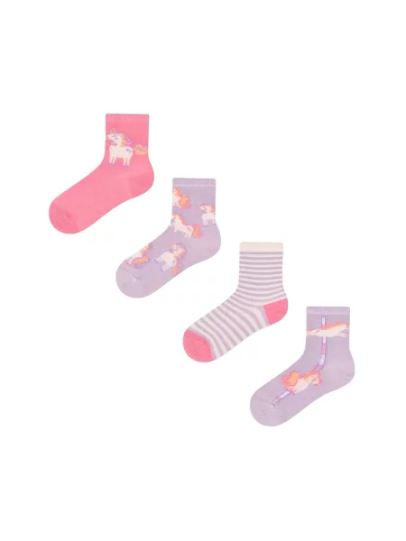 Penti Čarape PENTI Mädchen Unicorn Carousel Baumwoll-Doppel-Sneakersocken miks