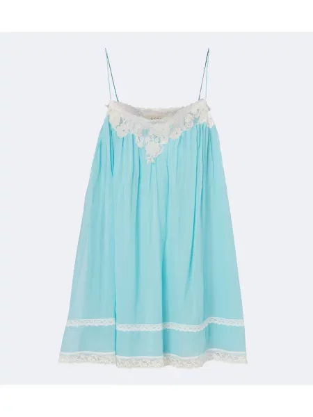 Rochie Dôen de mătase albastru