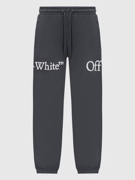 Спортивні штани з принтом логотипа Off-white сині