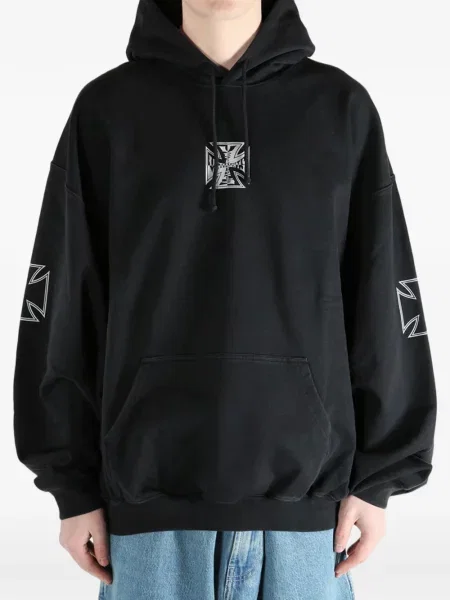Hanorac cu glugă Vetements negru