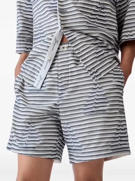 Pantaloni scurți Jacquemus din jacard alb