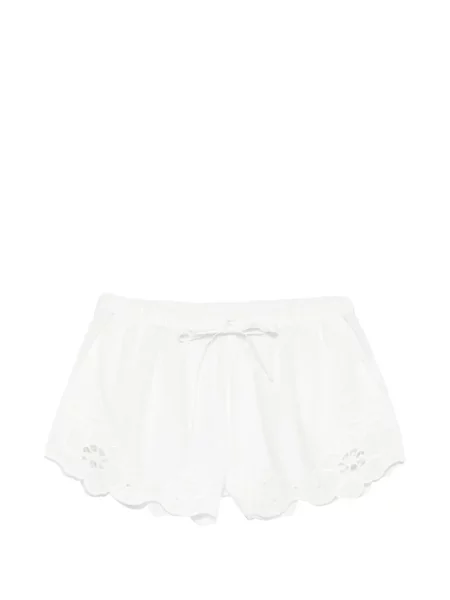 Pantaloni scurți Sir cu broderie cu cordon alb