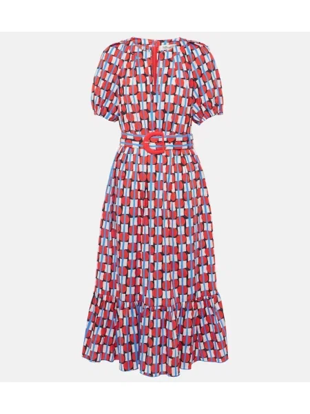 Rochie midi Diane Von Furstenberg cu imagine până la genunchi de costum roșu