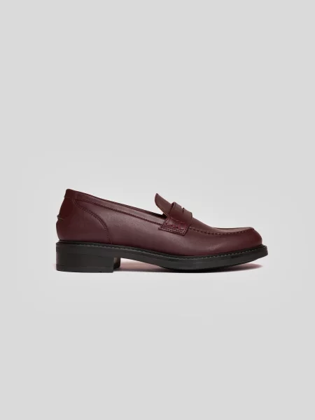 Solari Milano Mocasini bordeaux roșu