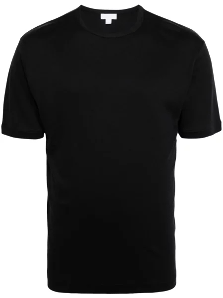 Tricou Sunspel cu decolteu rotund negru