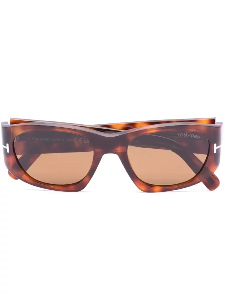 Ochelari de soare Tom Ford Eyewear cu imagine cu model leopard maro