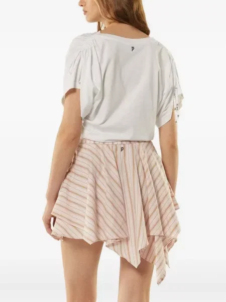 Tricou Dondup cu volane alb