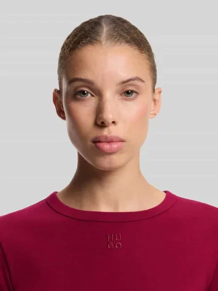 T-shirt o kroju regular fit z mieszanka bawełny model Deloris' Hugo