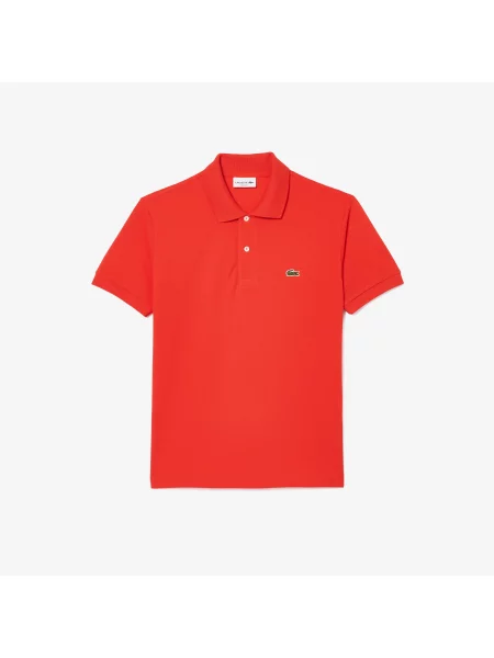 Lacoste Koszulka Polo Oryginał Petit Piqué czerwona