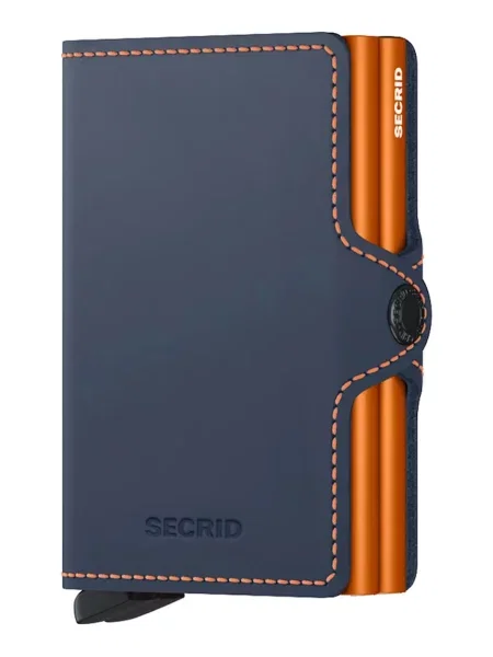 Secrid portofel de piele marin TM-Night Blue & Orange albastru