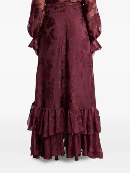 Fusta maxi Etro cu model floral cu imagine roșu
