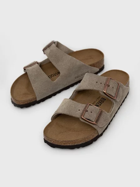 BIRKENSTOCK Sandály Arizona šedobéžová šedé