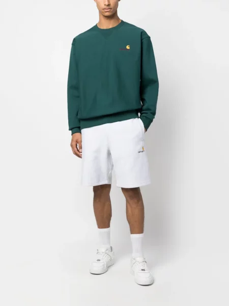 Su raišteliu šortai Carhartt Wip pilka