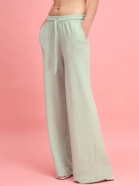 Штани для дому Leinle NUA світло-зелений ліоцелл/поліестер/еластан зелені