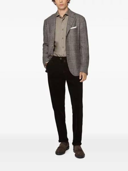 Pantaloni Kiton din cașmir maro