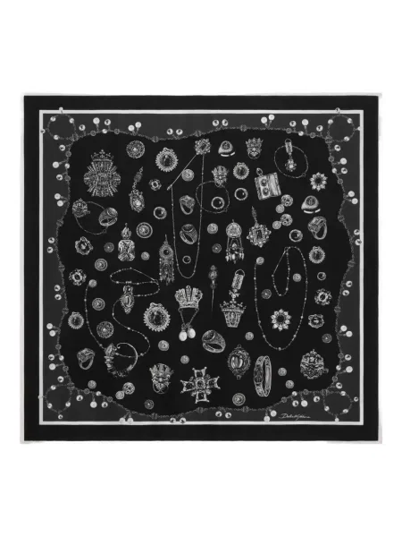 Fular Dolce & Gabbana de mătase negru