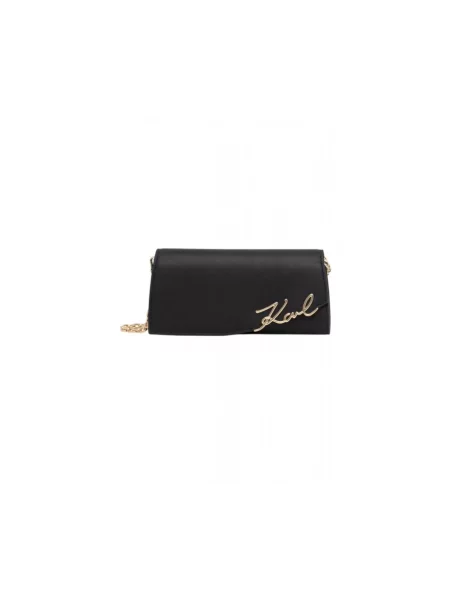 Karl Lagerfeld torebka crossbody skórzana K/SIGNATURE czarna