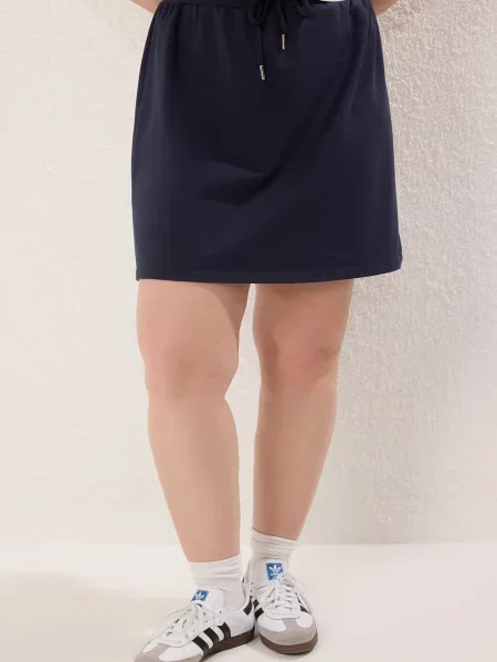 Trendyol Curve Fustă închis albastru