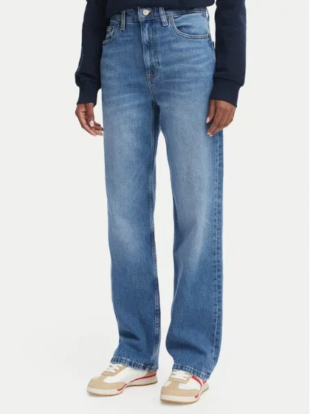 Tommy Jeans Džinsai Layla Straight Fit mėlyna