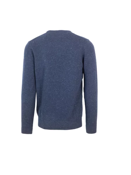 Barbour sweter wełniany granatowy ciepły niebieski