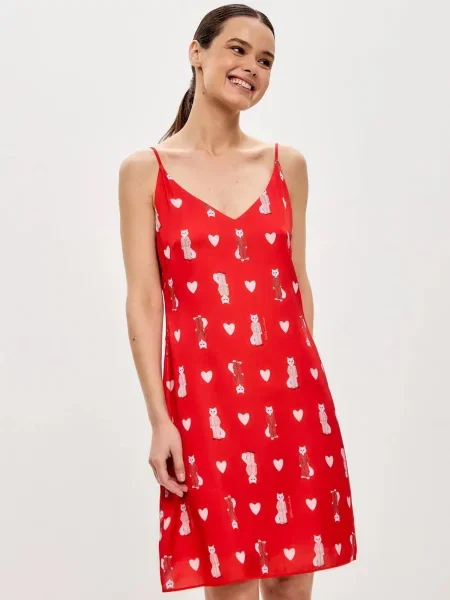 Cat e Lolette Letné šaty Loungewear dress' červená