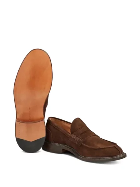 Pantofi loafer Tricker's din piele de căprioară maro