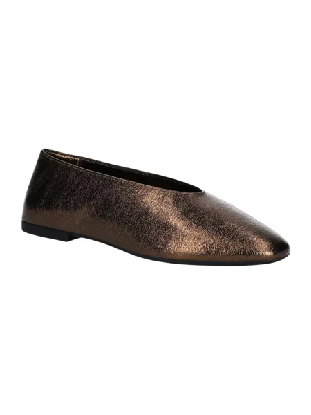 Balerinki Jeffrey Campbell skórzane bez obcasa brązowe