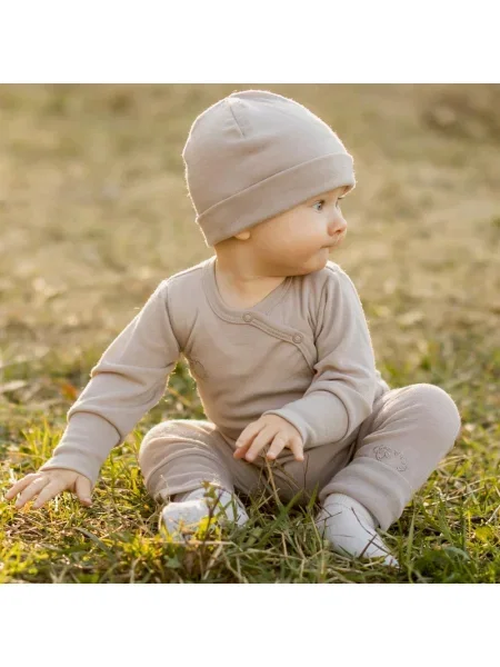 Legginsy dziecięce Eevi brązowe