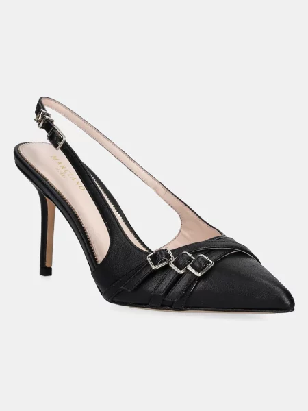 Pantofi cu toc Guess din piele cu cataramă negru