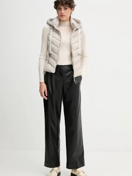 Вовняний светр Lacoste легкий півгольф бежевий