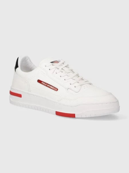 Usnjene superge Polo Ralph Lauren Ps bela