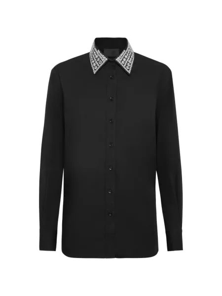 Cămașă Philipp Plein de cristal negru