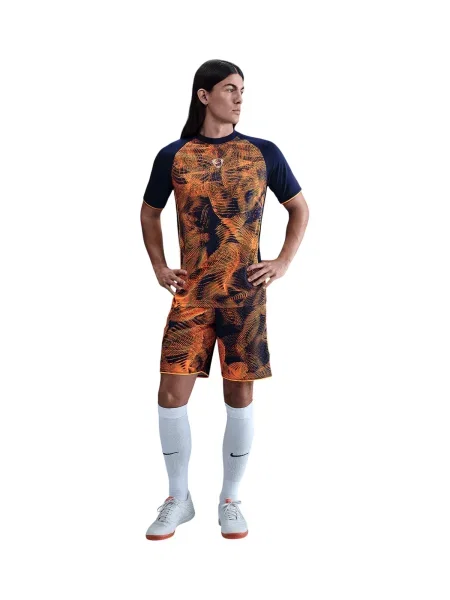 NIKE Sportovní kalhoty Academy marine / oranžová modrá