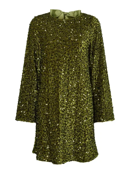 PIECES Koktejl obleka PCKam oliva