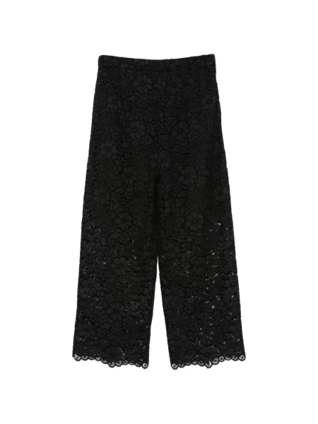 Pantaloni Simonetta Ravizza din dantelă negru