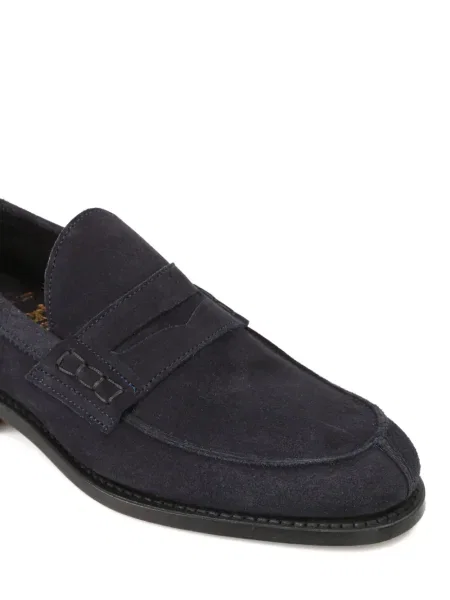 Pantofi loafer Tricker's din piele de căprioară albastru