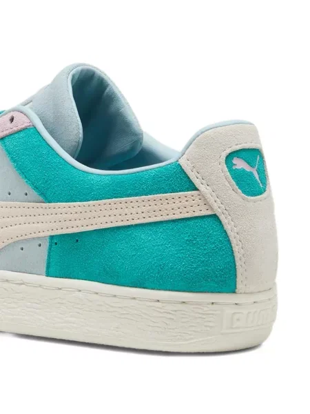 Sneakerși Puma Suede din piele de căprioară alb