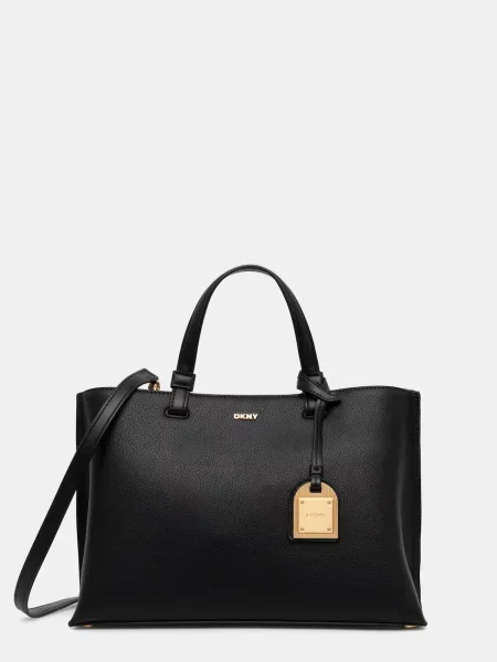 DKNY geantă crossbody pentru femei din piele ALYA negru