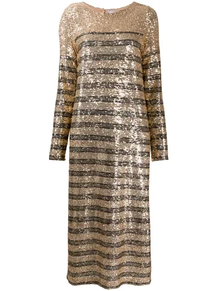 Rochie midi In The Mood For Love până la genunchi de costum auriu
