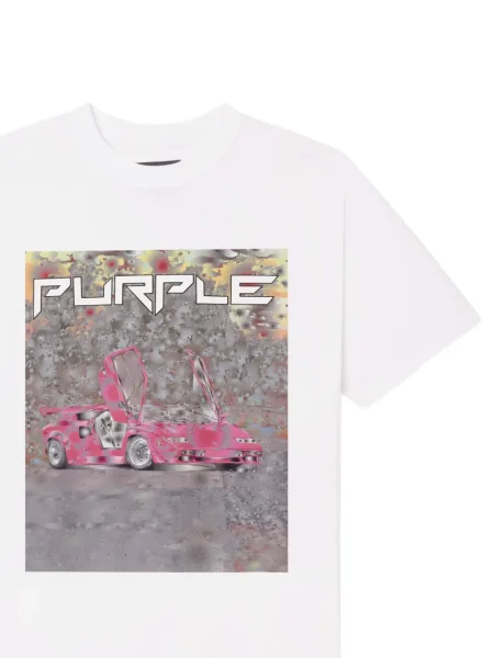 Графичен тениска Purple Brand с принт бяло