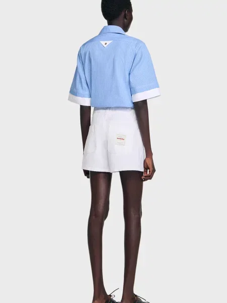 Джинсові шорти Sandro білі