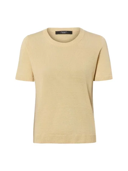 Weekend Max Mara koszula z dzianiny lnianej Kobiety len S żółty