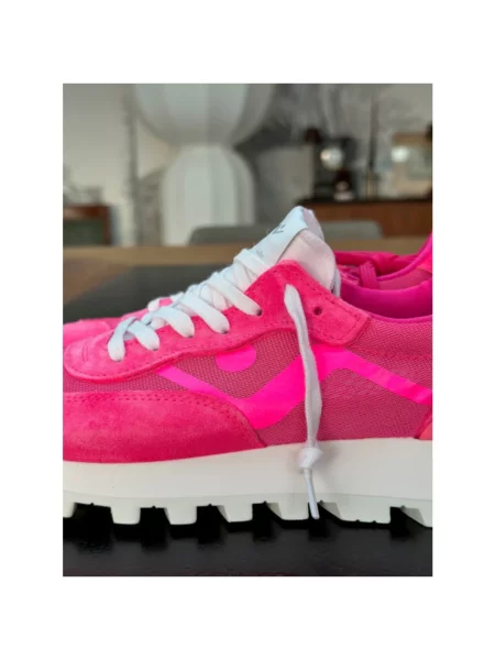 Sneakersy No Map Society zamszowe różowe