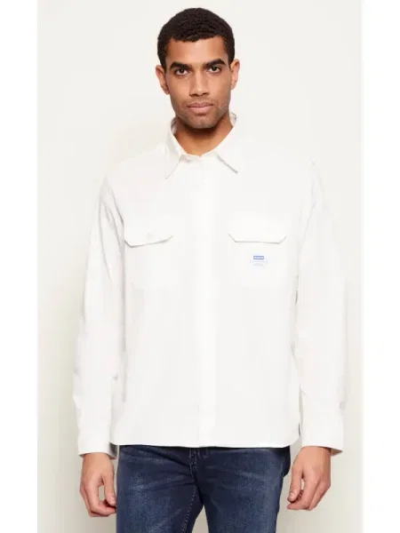 Hugo Blue Cămașă Ekynone | Oversize fit alb