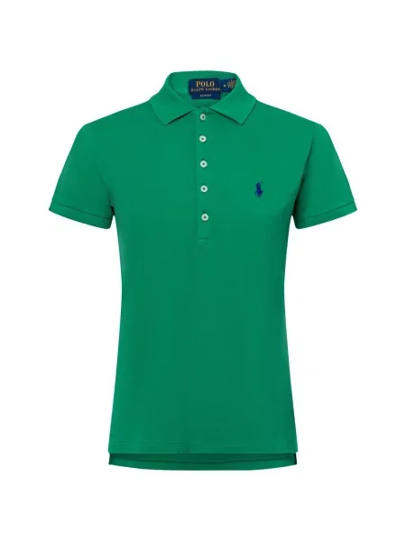 Koszulka polo o kroju slim fit z wyhaftowanym logo model ‘JULIE’ Ralph Lauren zielona