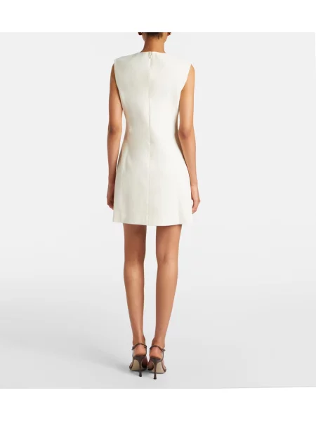 Rochie Veronica Beard din țesătură twill alb