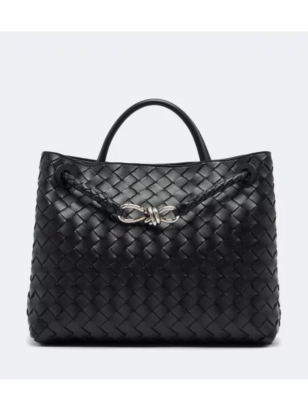 Kožený top Bottega Veneta čierna