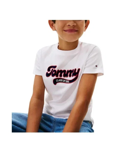 Tricou copii Tommy Hilfiger alb