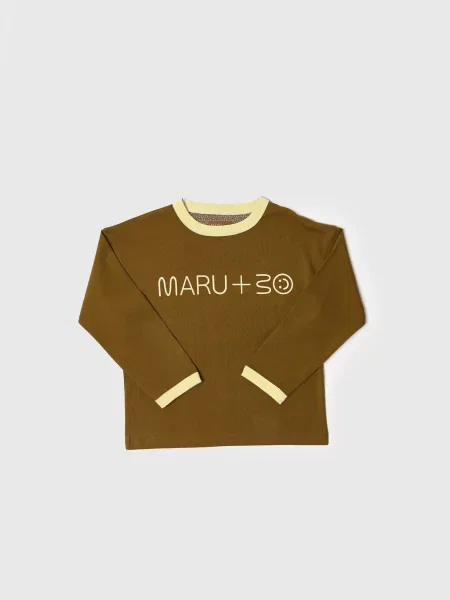 Maru + Bo Póló BASIC HEAVY-WEIGHT LOGO T-SHIRT' barna