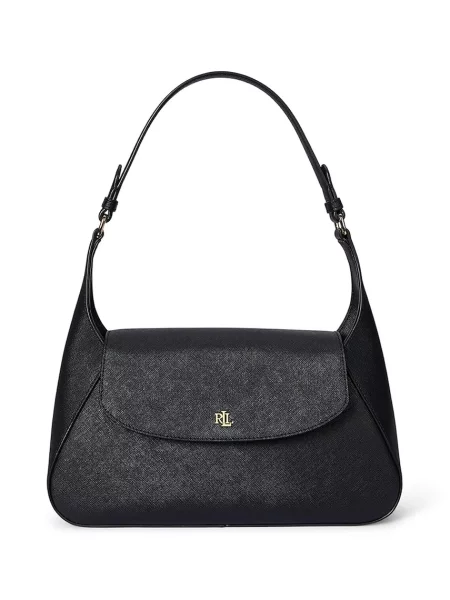 Geanta de piele Lauren Ralph Lauren din piele negru